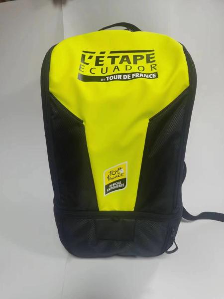 Mochila de ciclismo amarela à prova d'água, mochila de capacete de moto com separação seca/molhada