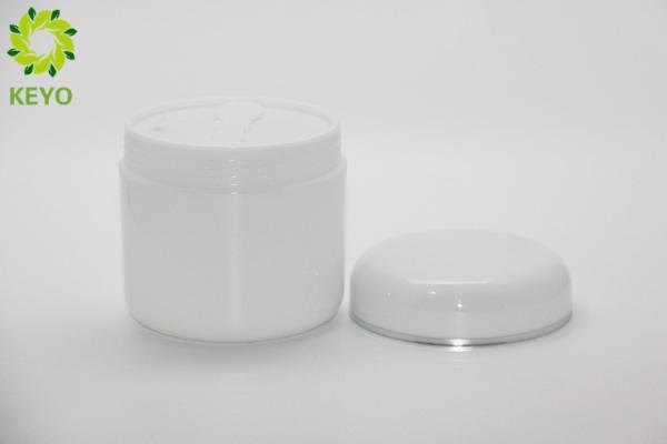 PP Plastic Body Cream Jars 300g White Color Wide Mouth Type With Spoon