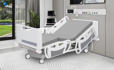 Lit d' hôpital électrique à cinq fonctions, lit médical à moteur avec télécommande.