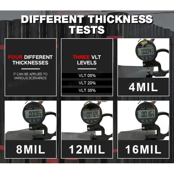 8mil Medium Tint Window Safety Film 20% VLT UV99% Impact Resistant Glass Layer