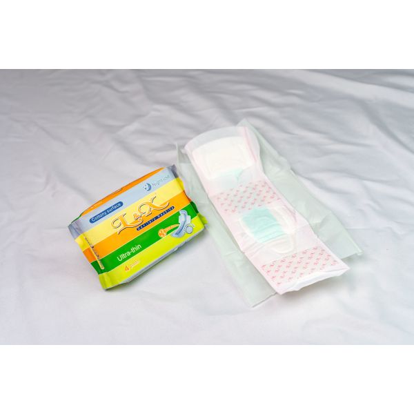 Highly Breathable Night Use Sanitary Napkin Skin Friendly  Soft Pads For Periods 28.3cm