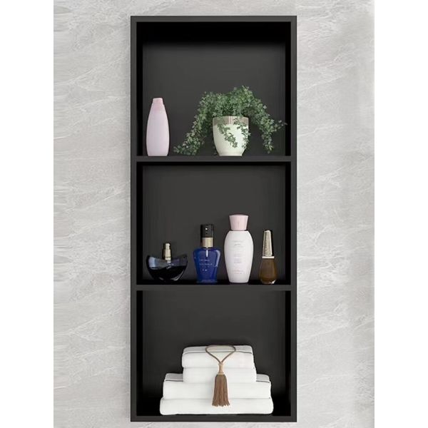 Waterproof STAINLESS STEEL Shower Shelf in Matte Black for Beautiful Bathroom Design