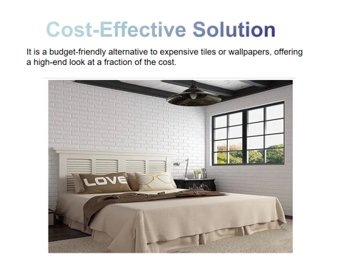 Luxury 3D PE Foam Wall Sticker With Self Adhesive Backing
