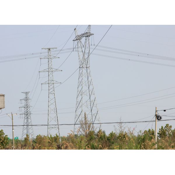 High Strength Low Alloy Steel Pylon ,  230KV Electric Suspension Tower
