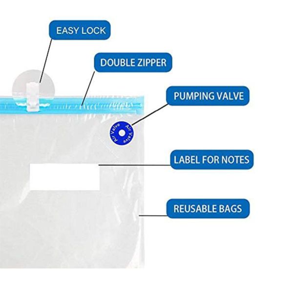 Food Grade Sous Vide Vacuum Zipper Bag For Kitchen General Packaging
