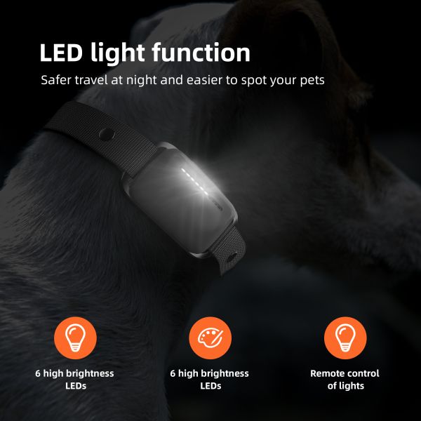 Waterproof IP67 Rechargeable Eco-Friendly Nylon Fashion Plastic 1000m Remote Control Dog Training Collar Shock-Free Vibration