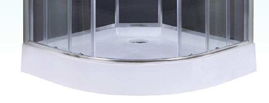 Compartiments de douche de quart de cercle de profils de chrome, clôture de douche de quart de cercle de 900MM