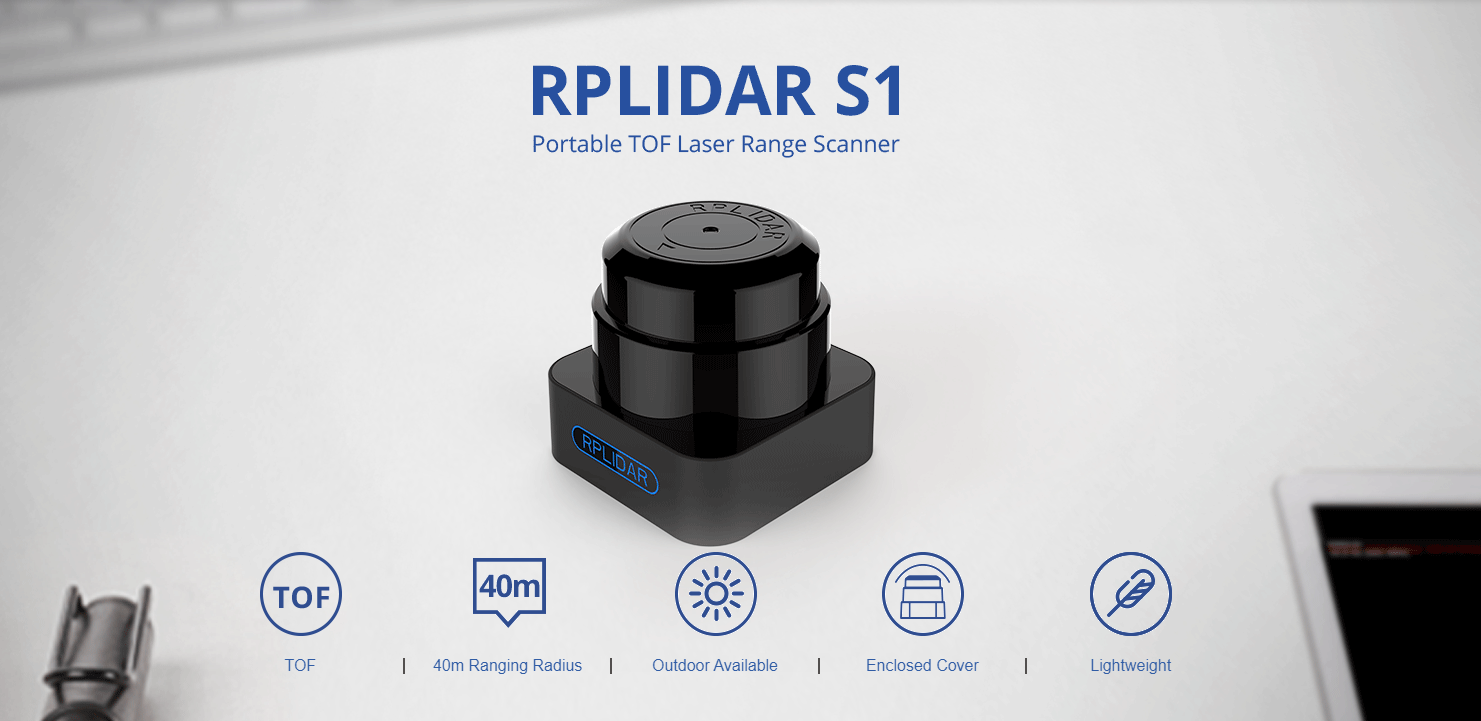 SLAMTEC RPLIDAR S1 TOF 360 Degree 40 Meters Lidar Sensor Scanner For Obstacle Avoidance And Navigation Of A G V UAV