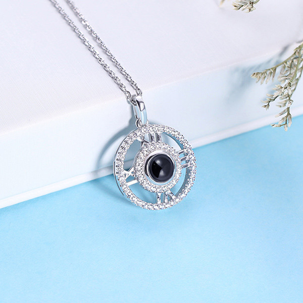 девушки ожерелиь 0.17oz 0.28in ODM ожерелья фото изготовленной на заказ серебряной прожективный