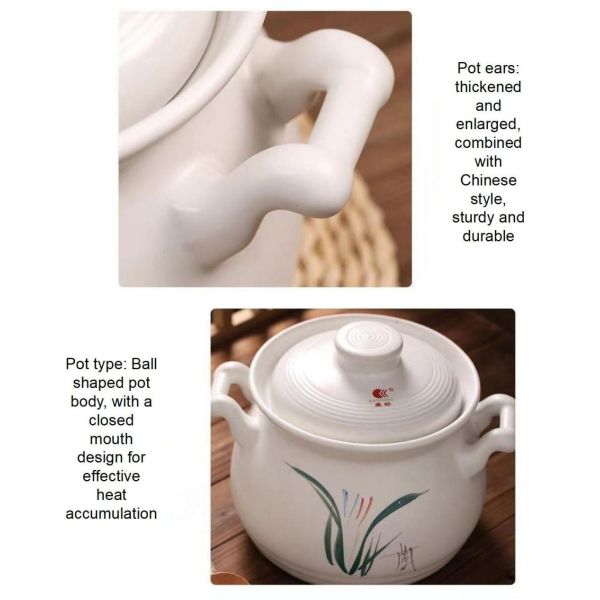 White Nonstick Cookware Set for Decocting Traditional Chinese Medicine Herbal Soup