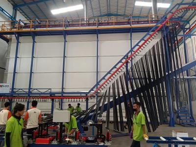 A linha de revestimento vertical Conveyorised planta do pó do PLC personalizou