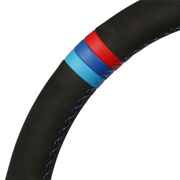 Customized M Tri Color Steering Wheel Cover for BMW 5 Series E39 M3 Z3 E36/8 1999-2002
