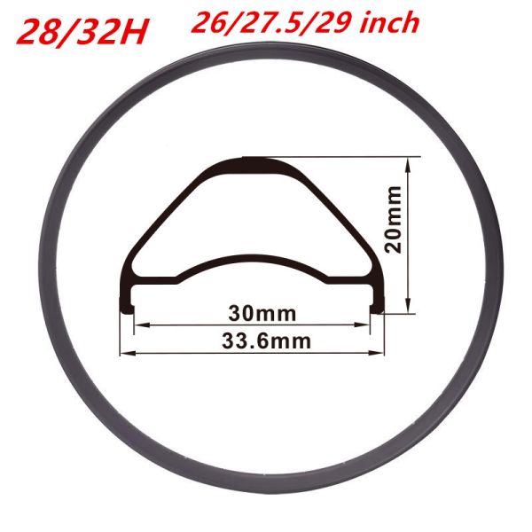 Depth 20mmm Wheelset Rim 27.5