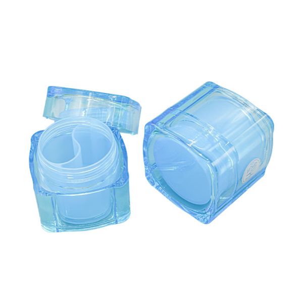 Двухкамерный контейнер акриловый кремовый банка глиняная кожаная косметическая маска упаковка