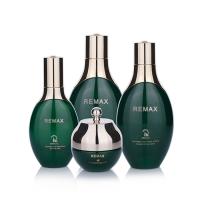 50 ml 100 ml 120 ml Bouteilles de cosmétiques en verre vert ovale Ensemble d'emballage pour les soins de la peau
