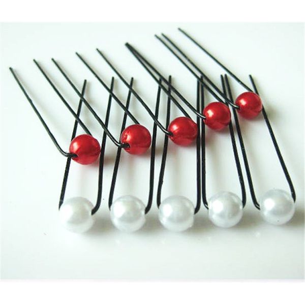 Bridal pearl tiara dish made hairpin U-clip pearl hair accessories fork