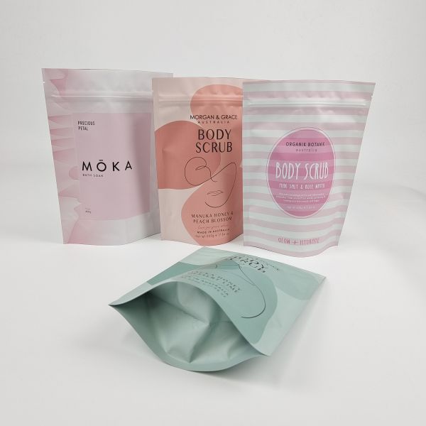 Оптовая продажа на заказ Stand Up Doypack Mylar 100g 250g 500g Body Scrub Bag Bath Salt Packaging Bag