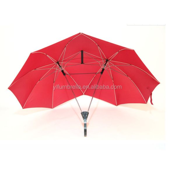 Custom Logo Print Twins Lover Couple Umbrella with Long Handle and Unique Design