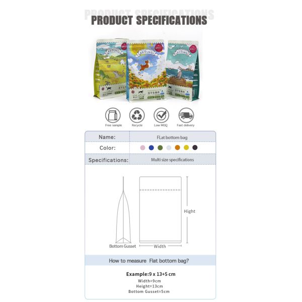 Cat Litter Eco Zip Lock Stand Up Barrier Dog Treat Packaging Bags