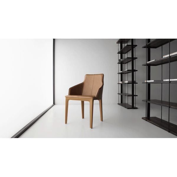 Innovating Idea Ola Dining Chair / Italy Beautiful Wooden Leg Chair