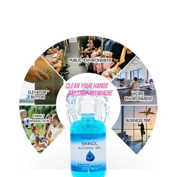 Alcohol 75 Antibacterial Disinfectant Hand Wash Liquid Sanitizer Gel 60ML