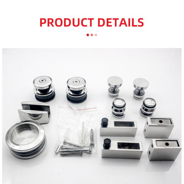 Стеклянный дверной комплект для ванной без рамы с подвижным устройством для душа