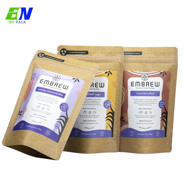 Biodegradable Kraft Paper Sachet Tea Bags With Custom Logo