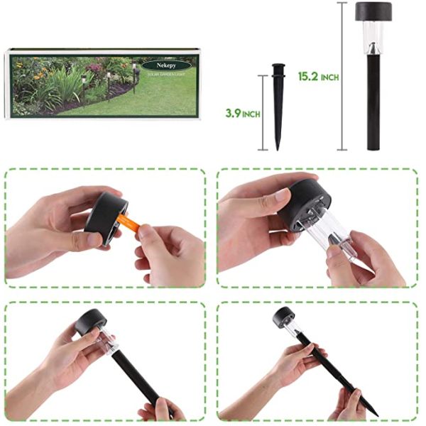 Warm White Outdoor Yard Solar Outdoor Pathway Lighting For Garden Landscape 2V 25mA 0.5W
