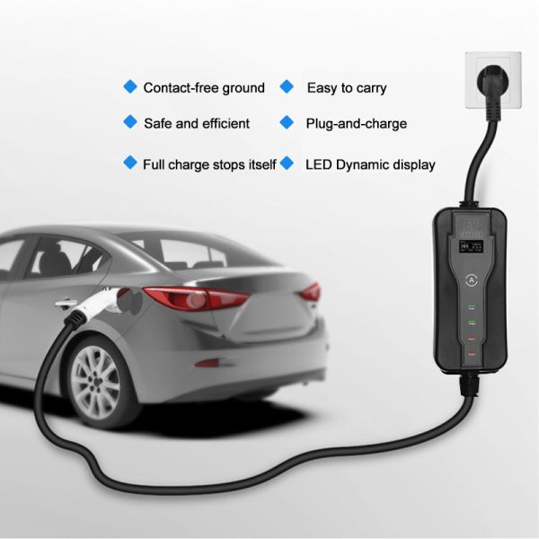 GB/T Portable AC EV Charger For Electric Car 7KW 32A Level 2