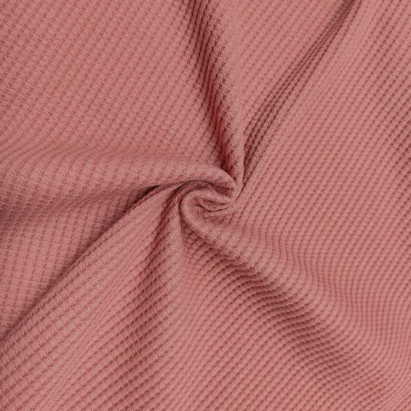 Eco Friendly Organic Cotton Recycled Polyester 3*3 Waffle Women Top Fabric