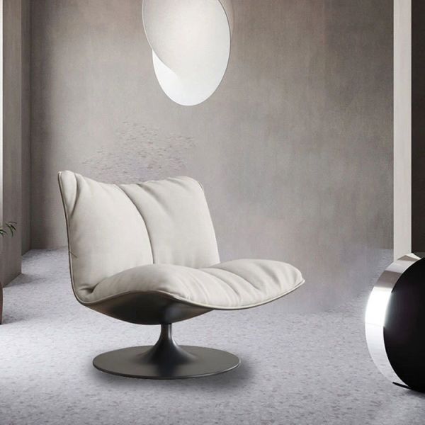 Mail Packing Leather Minimalist Rotatable Single Sofa Chair Casual Creative Designer Living Room Contemporary Seating