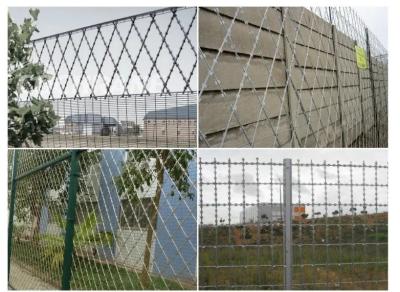 Wholesale hot dipped galvanized steel Razor blade fence anti climb barbed welded wire mesh fence welded razor wire mesh