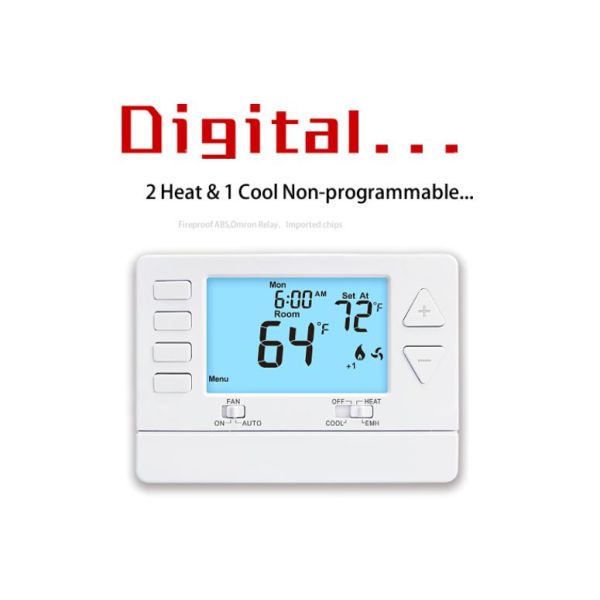 Room Air Condition Non Programmable Thermostat Heat Pump Controller