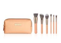 Cas de Mini Travel Makeup Brush Set Rosy Pink Color With Zipper de mode de Vonira