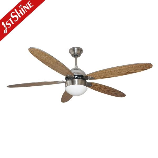 Ventilador de teto LED de motor AC silencioso de 52 polegadas Controle remoto branco 3000K/4500K/6000K CCT