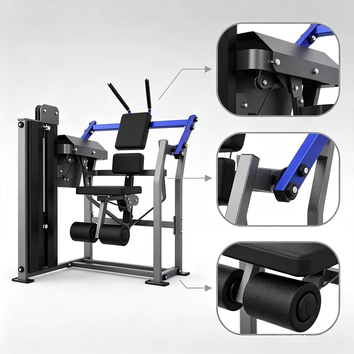 MTS12 Abdominal Crunch Machine Pin Loaded Commercial Gym Machine for Core Strength Training