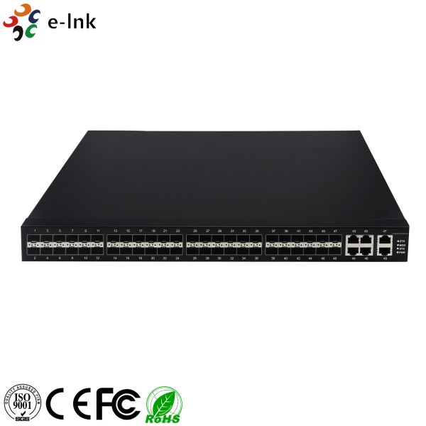 L3 управляло гигабитом SFP переключателя 48 оптического волокна гаван/6 локальными сетями порта комбинированными 80 ватт