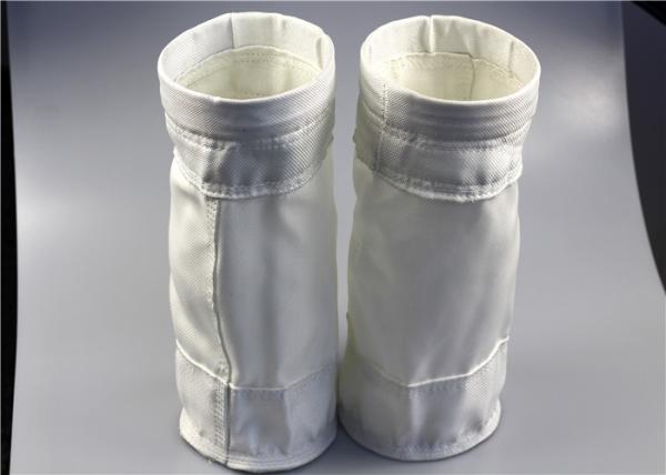 Non Elongation Dust Filter Bag , Cloth Filter Bags High Efficiency Heat Treatment