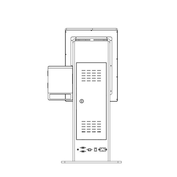 21.5 inch Desktop Self Ordering Pos Printer Ordering Kiosk Digital Restaurant Menu Self Payment Kiosks