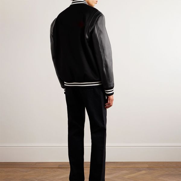 Customized Logo Street Wear Varsity Jacket Mens Letterman Jacket Solid Pattern