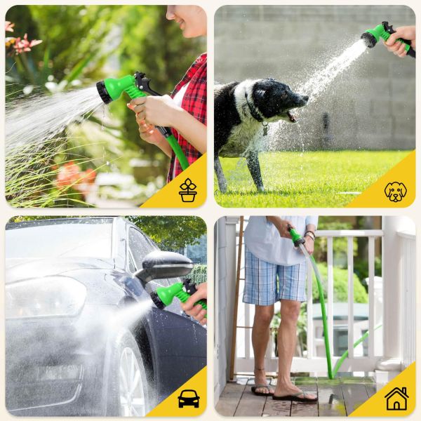 Garden Hose Reel Type Water Hose 25-250FT Expandable Magic Watering with High Pressure