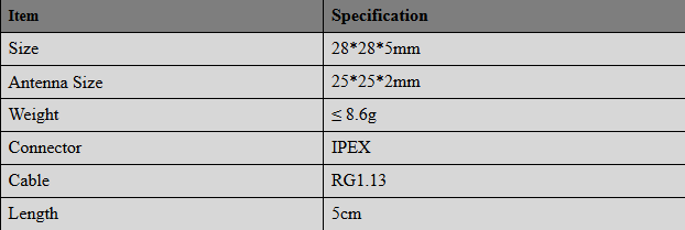 Single Beidou Positioning Built In Ceramic Chip Antenna High Gain HT-252GB