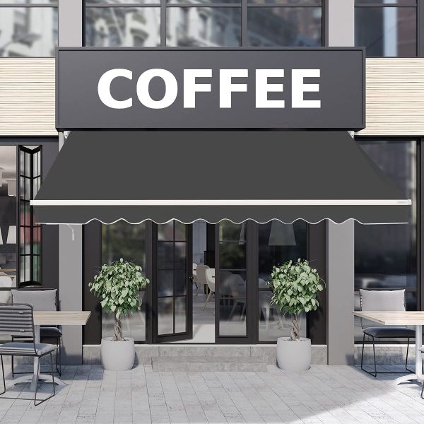 Powder Coated Aluminum Frame Outdoor Retractable Awning 250*200 cm Manual Sun Awnings