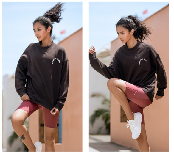 Hoodies фуфайки пуловера равнины шеи экипажа слишком большие твердые длинные