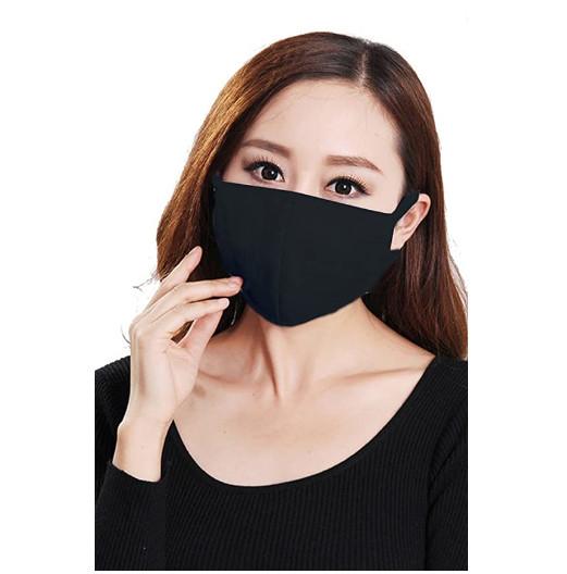 Thick Washable Cotton Face Masks Black Anti Dust Cotton Mouth Face Mask
