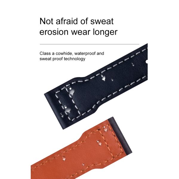 Woven-line 3D Genuine Leather Watch Strap · OEM/ODM