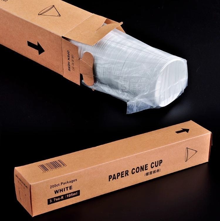 Disposable Paper Cup with PE Film Capacity 3.7/4/4.5oz/6oz Popular in Public Place