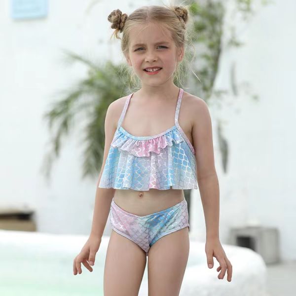 Двухкусочной бикини купального костюма девушки печати градиента купальников девушки раздражанное модой