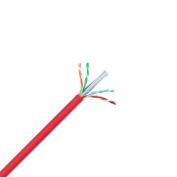 Solid copper conductor 4 pair twisted HDPE insulated PVC sheathed network cables Cat 6a UTP lan cables