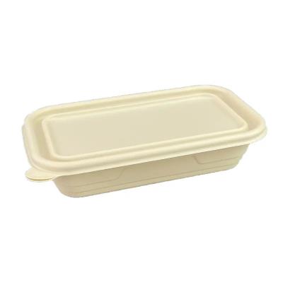 Caixas de almoço descartáveis biodegradáveis de amido de milho para bento ou caixas de almoço para comida para levar